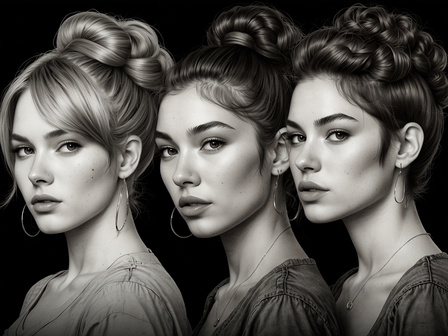 A diverse group of friends showcasing their unique hairstyles, each representing their personality. This image emphasizes that hair is a powerful form of self-expression and connection.