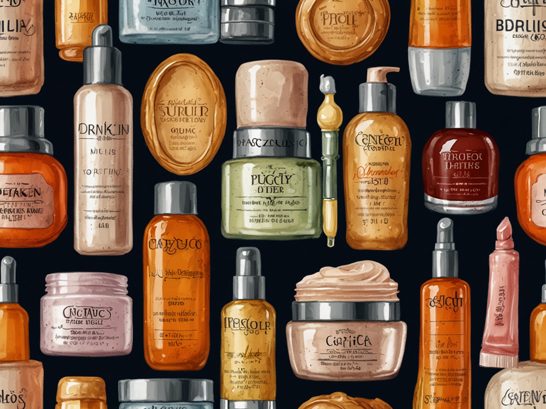 An array of skincare products including natural oils and moisturizing creams, emphasizing the importance of choosing the right products for different skin types.