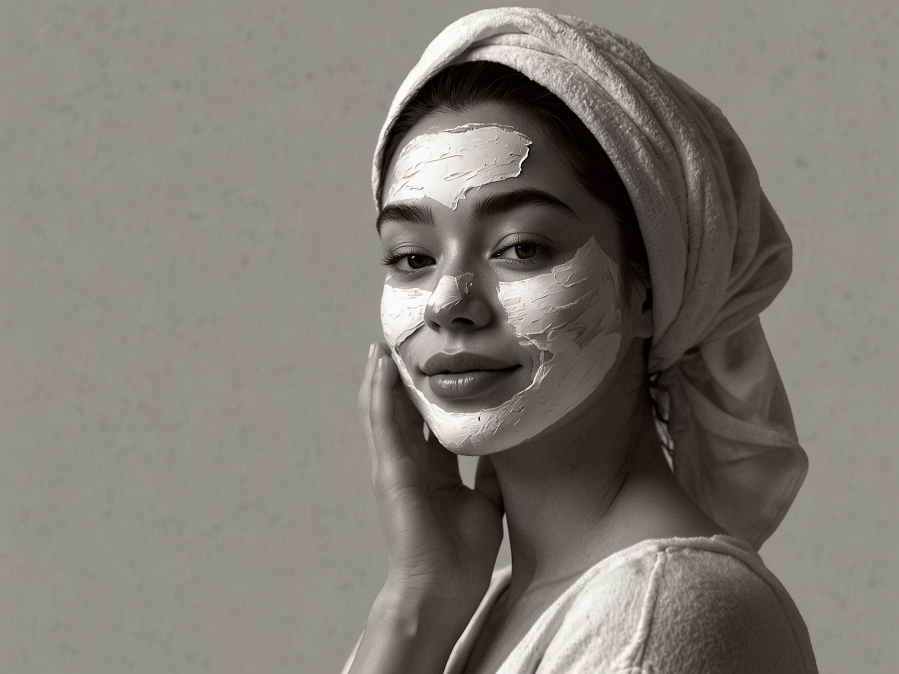 A peaceful moment of self-care with a person enjoying a facial mask, highlighting the joy and relaxation that comes from pampering one's skin.