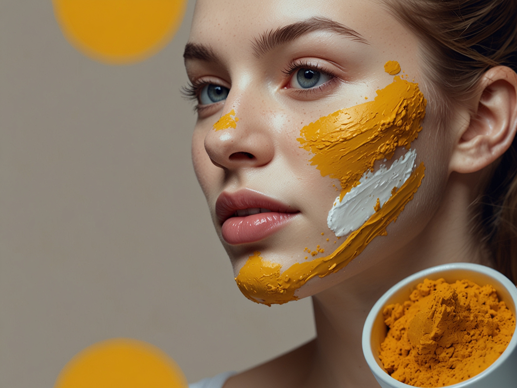 An image of a woman applying a honey mask on her face, illustrating the simplicity and effectiveness of natural skincare remedies.