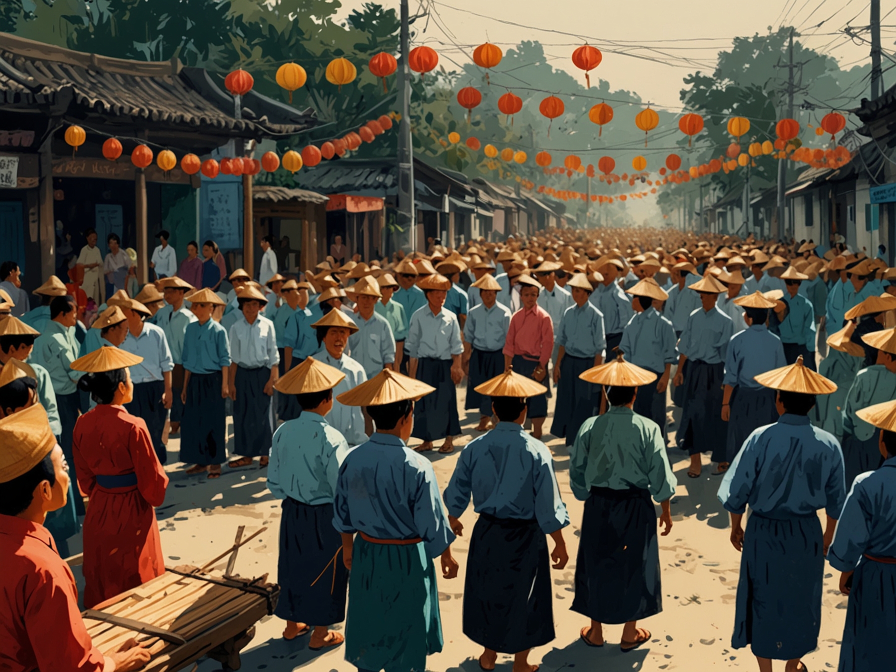 A young Vietnamese rapper performing on stage, embodying the evolution of Vietnamese music, resonating with the youth through powerful lyrics and dynamic beats.