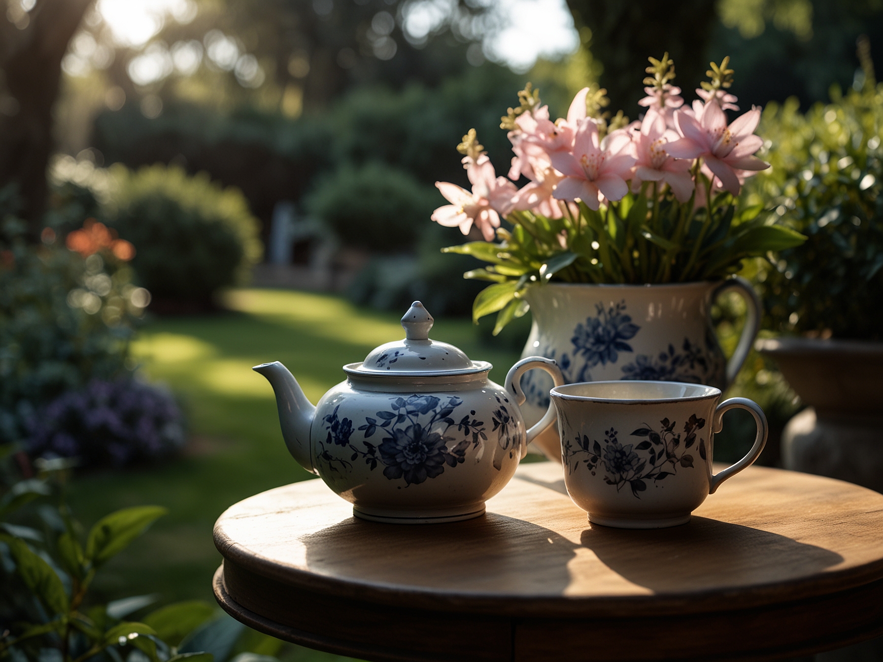 Friends laughing and enjoying warm tea and sweet treats, embodying the spirit of togetherness that afternoon tea fosters in a cozy atmosphere.