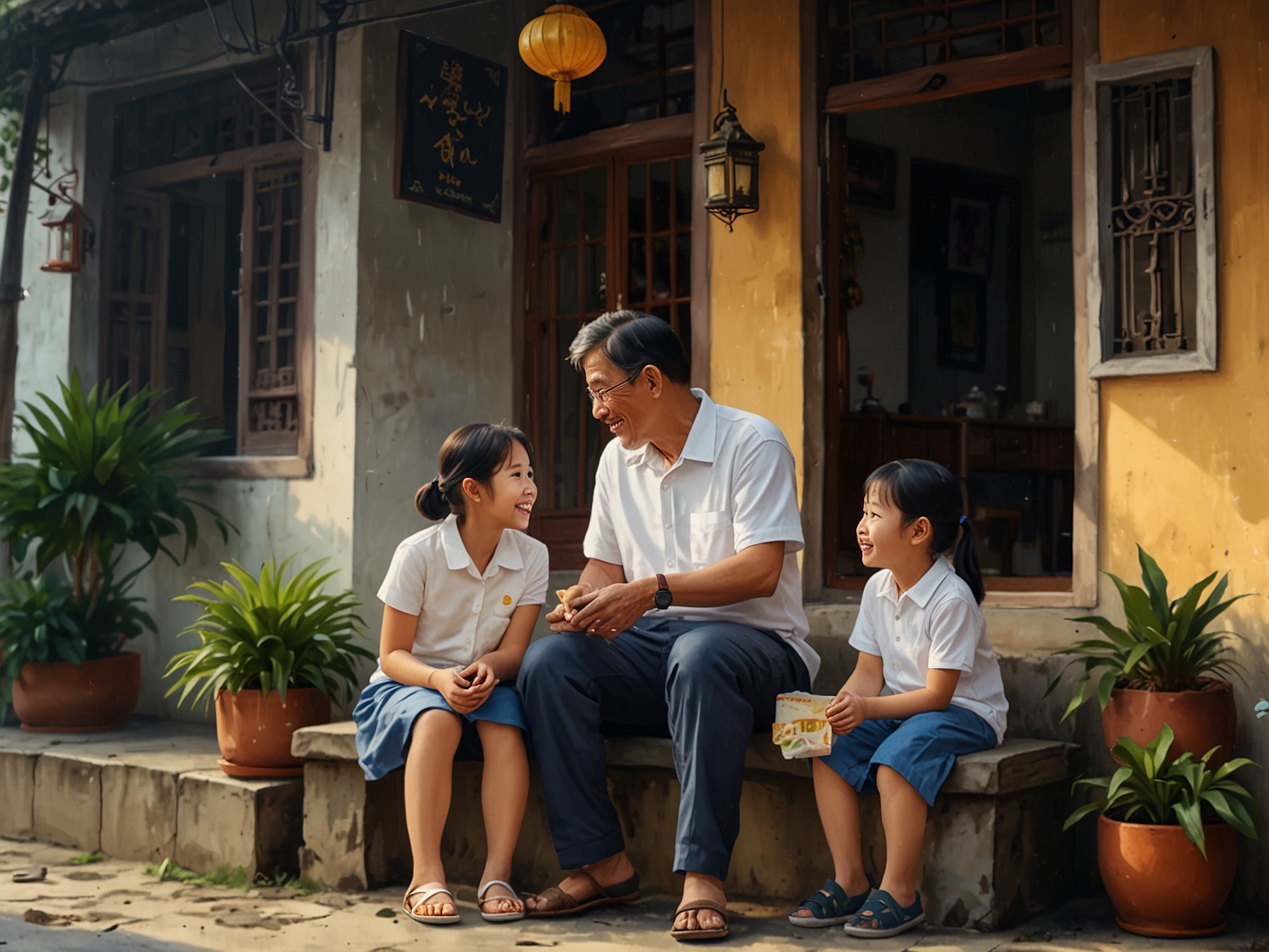 The emotional moment in 'Hẹn Hò Với Quá Khứ', where the two main characters connect through their phones, reflecting on their past decisions with a nostalgic atmosphere.