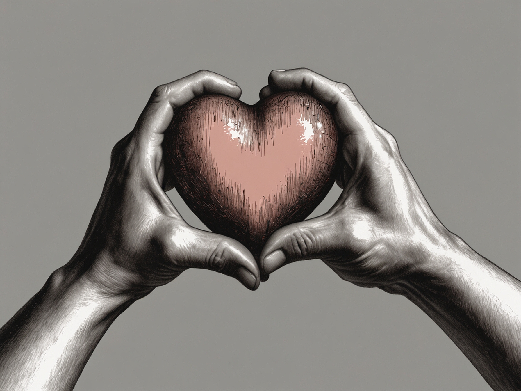 A close-up of hands holding a heart-shaped object, representing the emotional weight of loss and the longing for connection amidst sorrow.