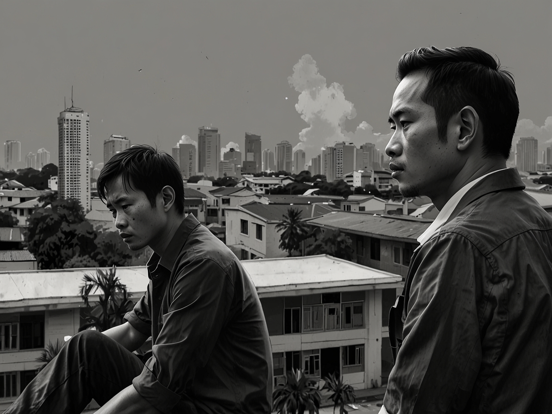 An intense moment from a modern Vietnamese thriller, highlighting the emotional depth and dramatic narratives that resonate with contemporary audiences.