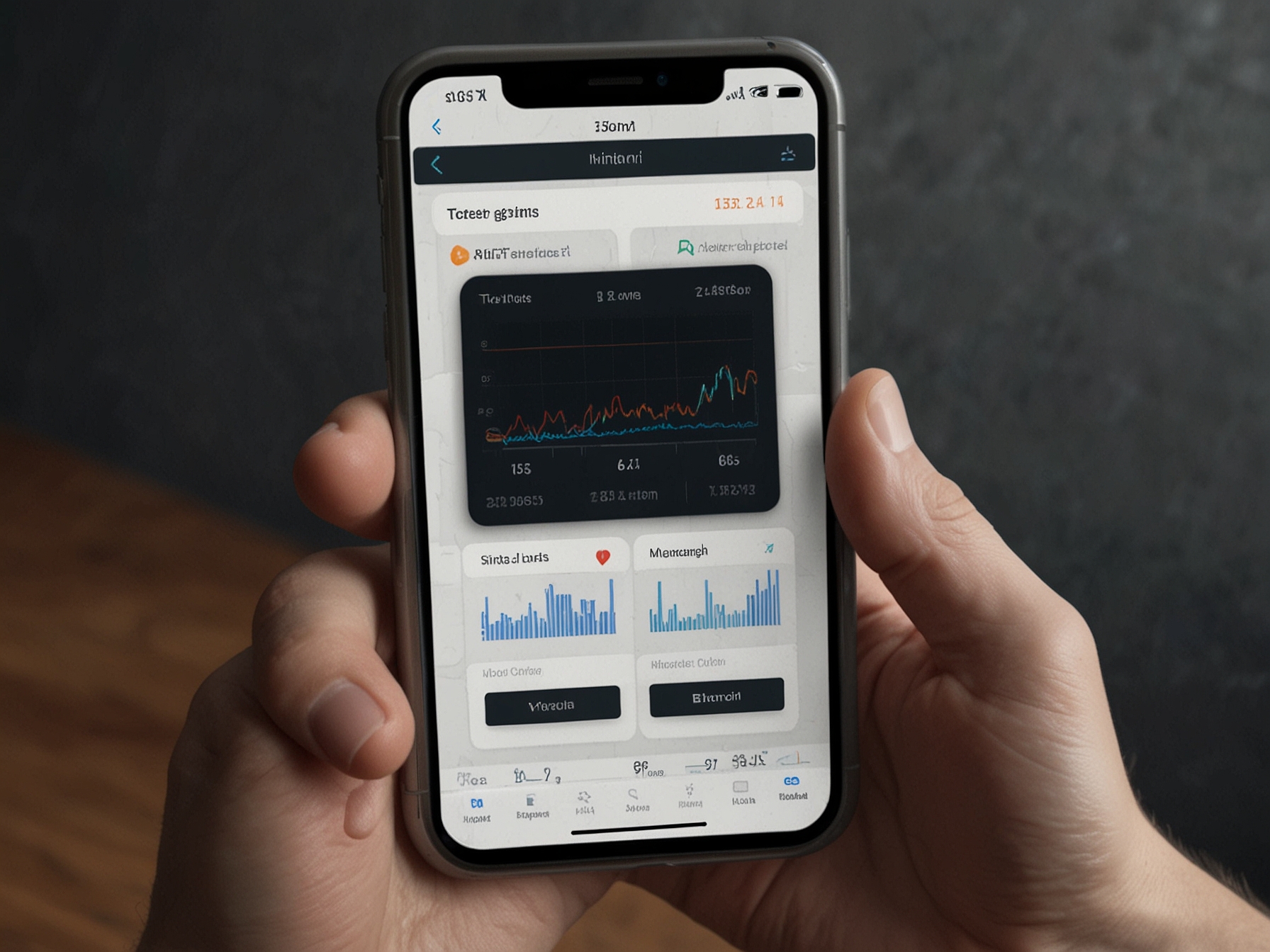 A smartphone displaying a health tracking app, highlighting the modern technology we use to monitor our fitness goals. This represents motivation and self-control in our health journey.