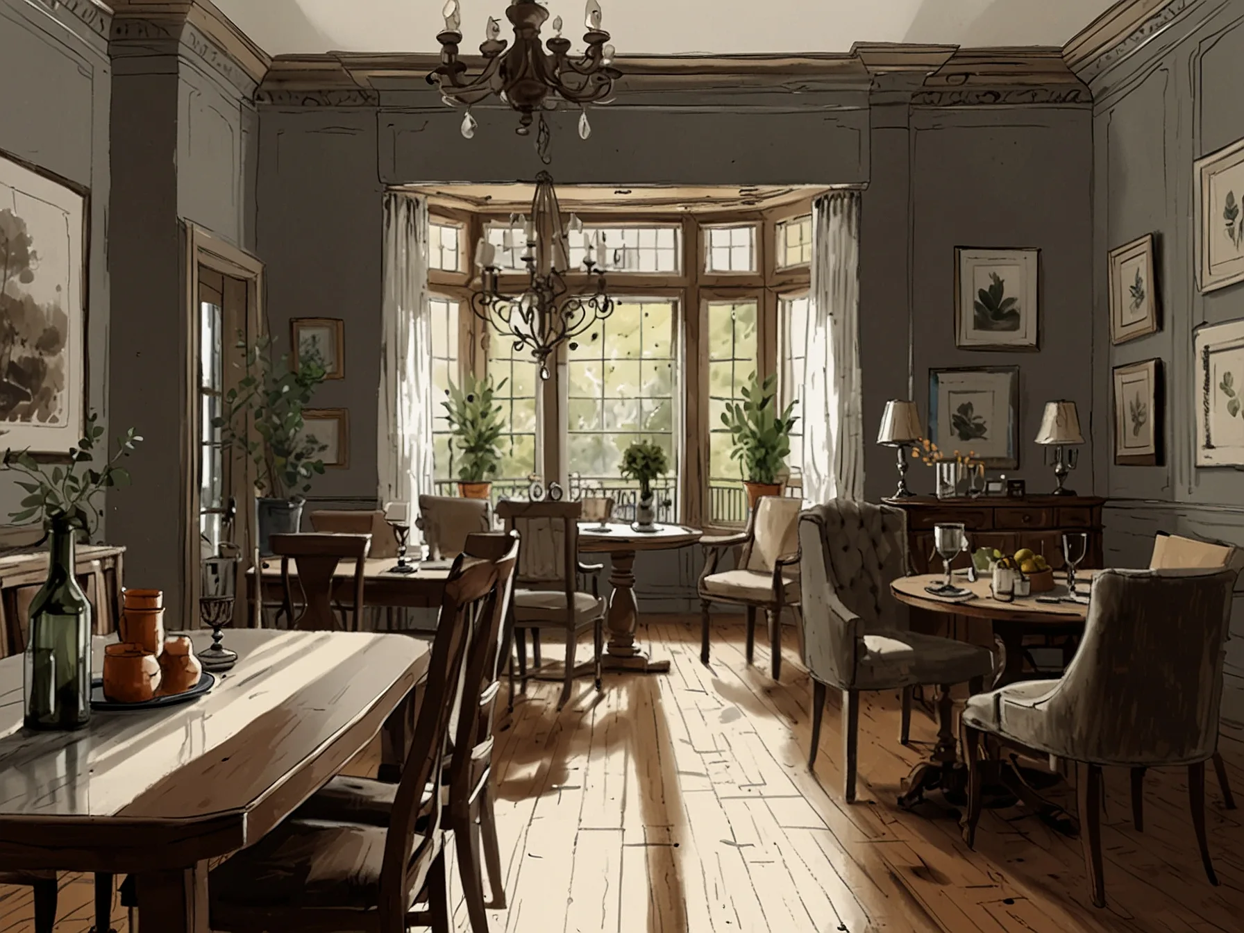 A beautifully styled dining area with vintage elements and natural light, illustrating the charm of combining traditional and modern aesthetics.