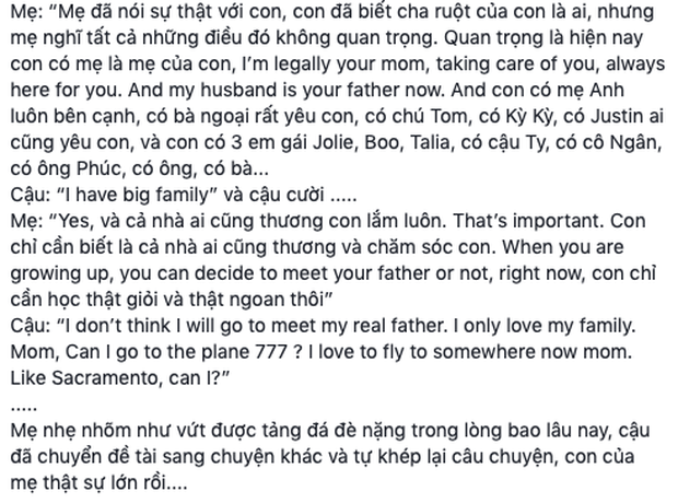 Nguyên văn đoạn hội thoại của hai mẹ con Thanh Thảo.