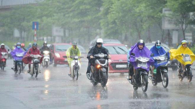 2 ngày cuối tuần Bắc Bộ có mưa lớn, đề phòng lốc sét