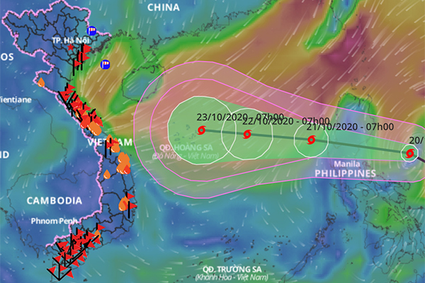 Áp thấp nhiệt đới mạnh thành bão hướng vào miền Trung - Ảnh 1