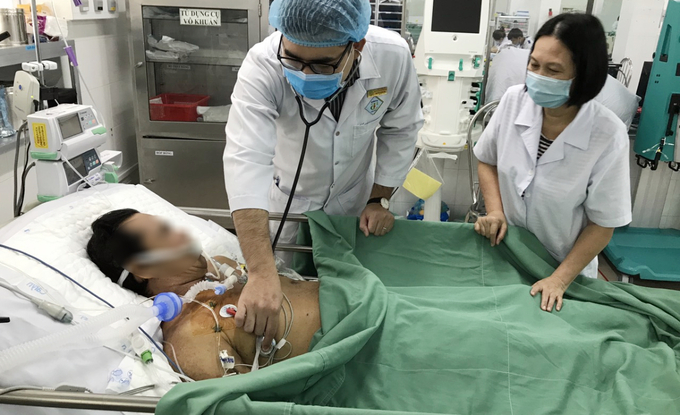 Bệnh nhân là trường hợp ngưng tim ngưng thở lâu nhất được cứu sống tại Bệnh viện Đa khoa Trung ương Cần Thơ. Ảnh: Bệnh viện cung cấp.