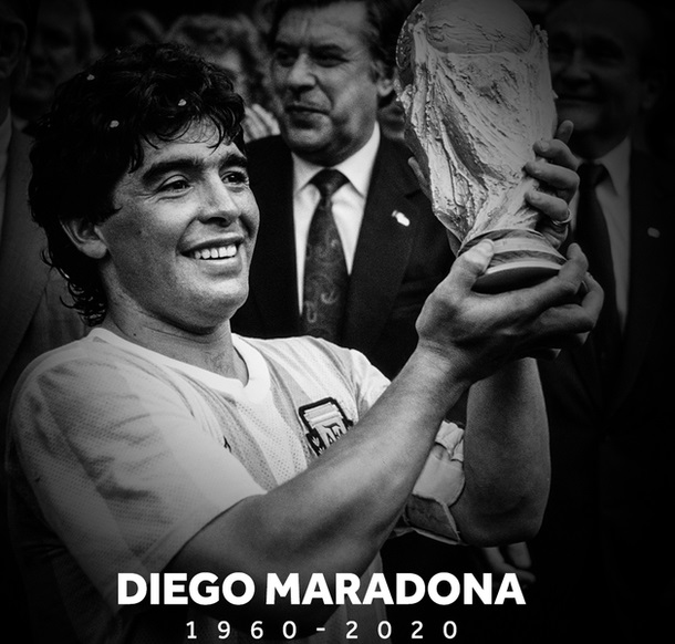 Huyền thoại bóng đá Diego Maradona qua đời ở tuổi 60 