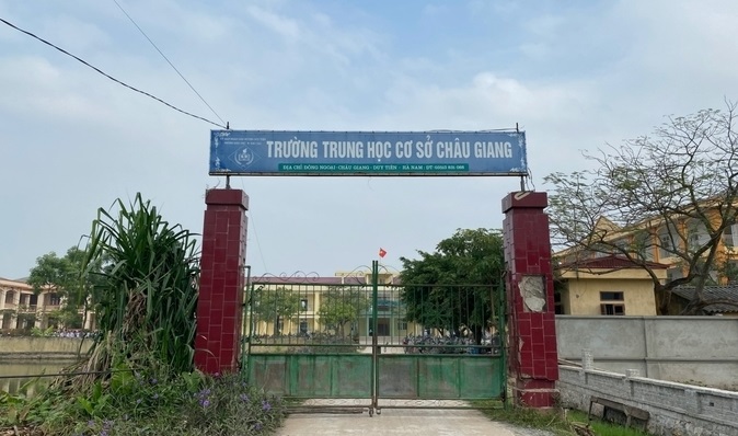 Trường THCS Châu Giang, thị xã Duy Tiên, Hà Nam. Ảnh: vnexpress