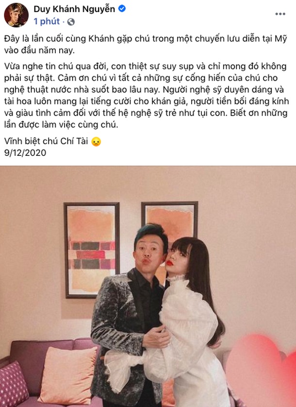 Các nghệ sĩ Việt đều bàng hoàng đau đớn trước sự ra đi đột ngột của Chí Tài - Ảnh 6