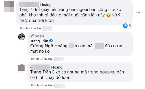 Trang Trần bày tỏ sự bức xúc.