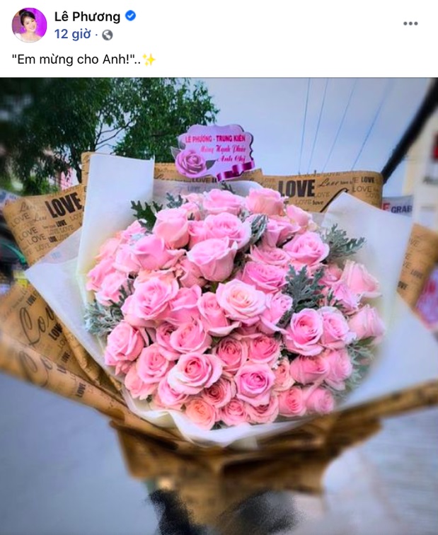 Lê Phương đăng ảnh một bó hoa tươi mừng hạnh phúc một cặp đôi, netizen đoán đây là món quà cô gửi tặng tới đám cưới Quý Bình