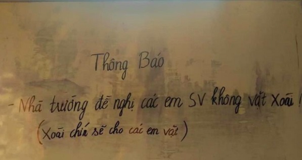Nhà trường yêu cầu sinh viên làm một việc mà ai đọc xong cũng phì cười