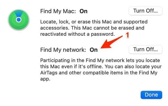 Kích hoạt tính năng Find My Mac trên MacBook.