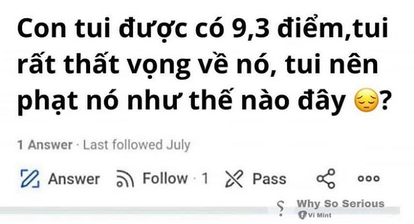 Thi được 9,3 điểm nhưng mẹ vẫn muốn xin kế phạt con, nhận ngay 1 bình luận siêu "cay" đọc mà thấm thía