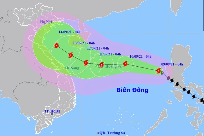 Bão Conson đã đi vào Biển Đông và trở thành cơn bão số 5 năm 2021 - Ảnh 1