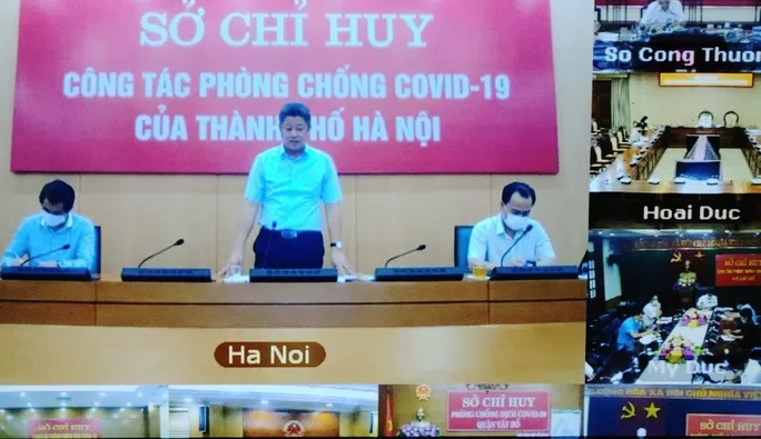 Ông Nguyễn Mạnh Quyền, Phó Chủ tịch UBND TP Hà Nội, phát biểu tại cuộc họp - Ảnh NLD