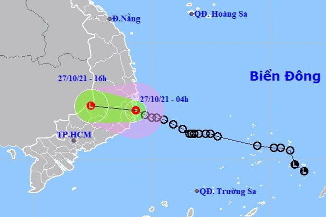 Áp thấp nhiệt đới vào bờ biển Khánh Hòa, Nam Trung Bộ và Tây Nguyên mưa to