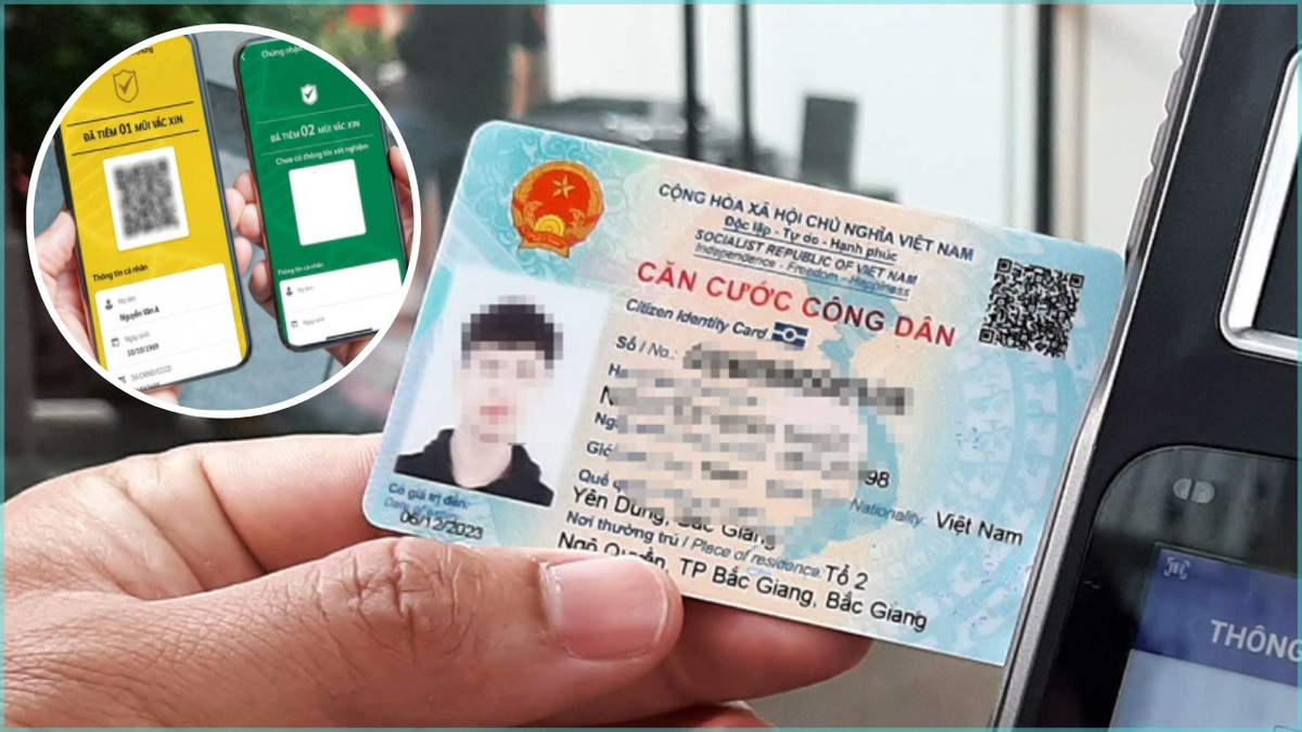 Căn cước gắn chip sẽ tích hợp thông tin tiêm chủng