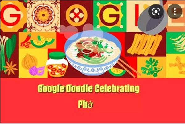 Google Doodle tôn vinh phở Việt Nam