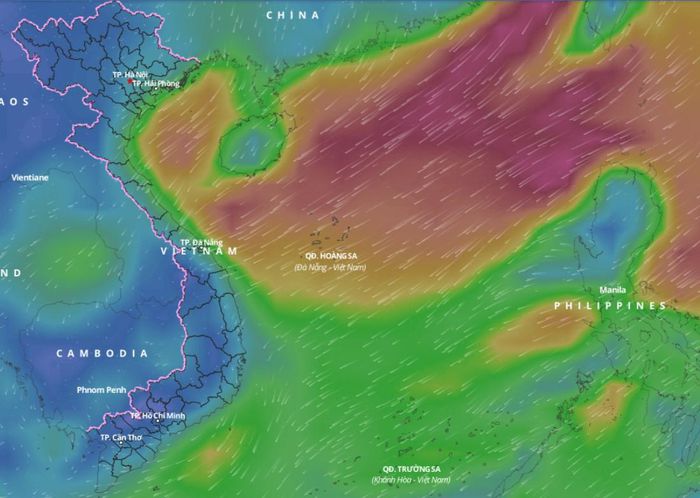 Trên Biển Đông thời tiết xấu sẽ kéo dài đến Tết Dương lịch - Ảnh: vndms