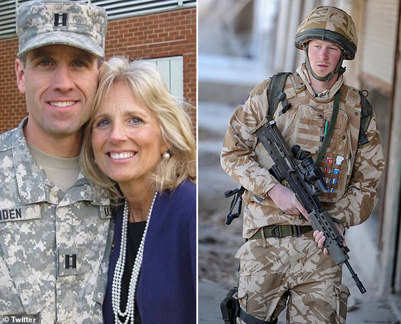 Cả Harry và người con trai đã mất của bà Jill Biden đều phục vụ nhiều năm trong quân ngũ.