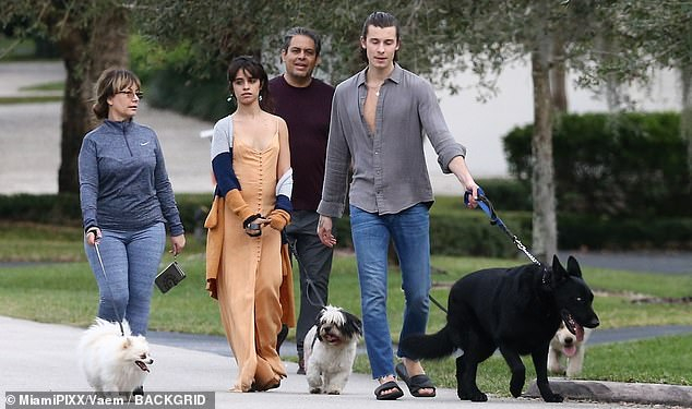 Shawn bị bắt gặp đi dạo cùng gia đình Camila tại Miami.
