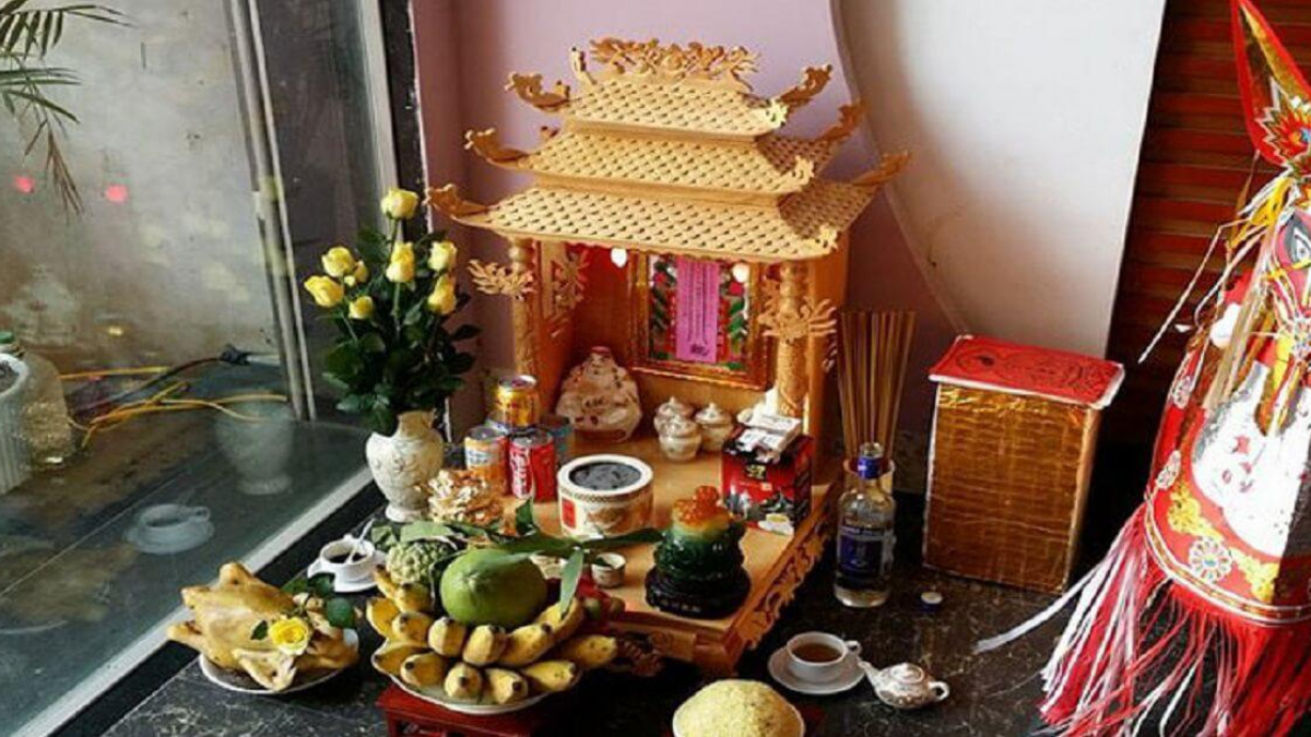 Một ban thờ thần tài phổ biến tại Việt Nam.
