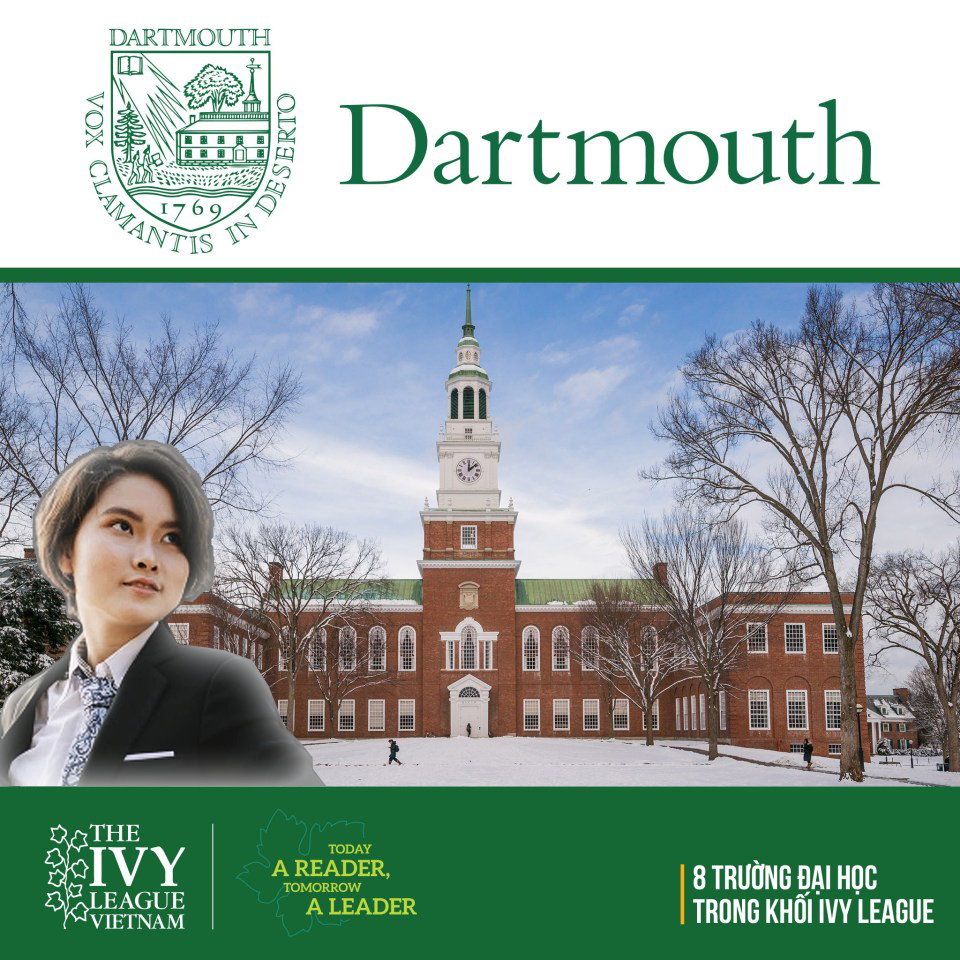Đại học Dartmouth thuộc nhóm Ivy League là nơi Hải Ly lựa chọn theo học.