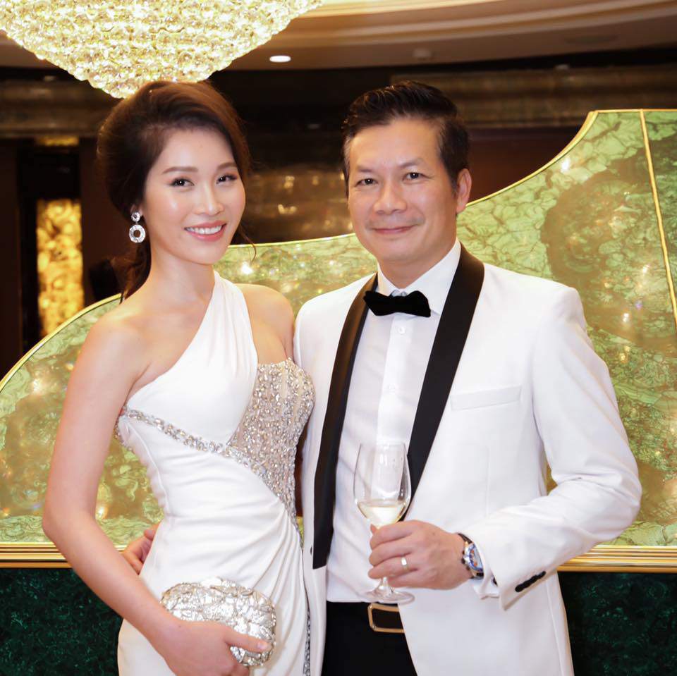 Shark Hưng và vợ hiện tại, á hậu Thu Trang.