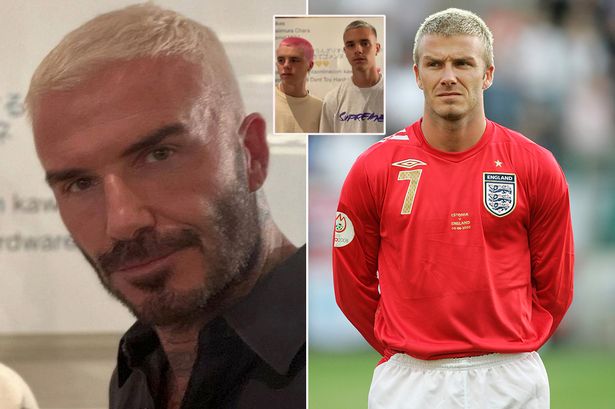 Beckham quay lại màu tóc trứ danh của anh khi còn khoác áo đội tuyển Anh.