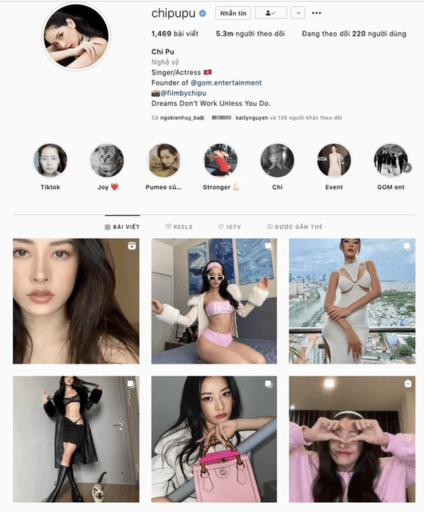 Chi Pu có hơn 5,3 triệu người theo dõi trên Instagram.