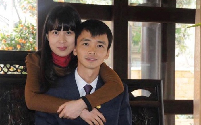 Trịnh Văn Quyết và vợ thời trẻ.