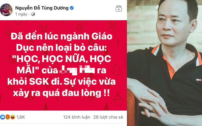 Bài đăng gây tranh cãi của diễn viên Tùng Dương.