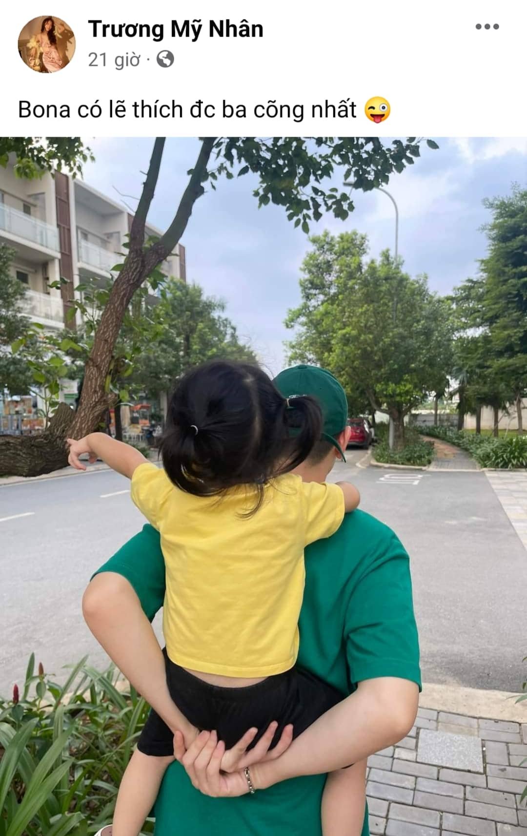 Trương Mỹ Nhân lần đầu đăng ảnh bố của con gái, fan nô nức mong đám cưới - Ảnh 1