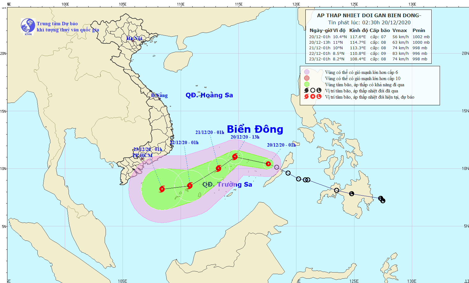 Áp thấp nhiệt đới vào biển Đông có khả năng mạnh lên thành bão.