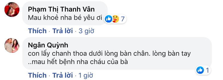 Sau khi Thúy Diễm - Lương Thế Thành đăng tải bài viết, Ốc Thanh Vân đã nhanh chóng bình luận động viên gia đình.