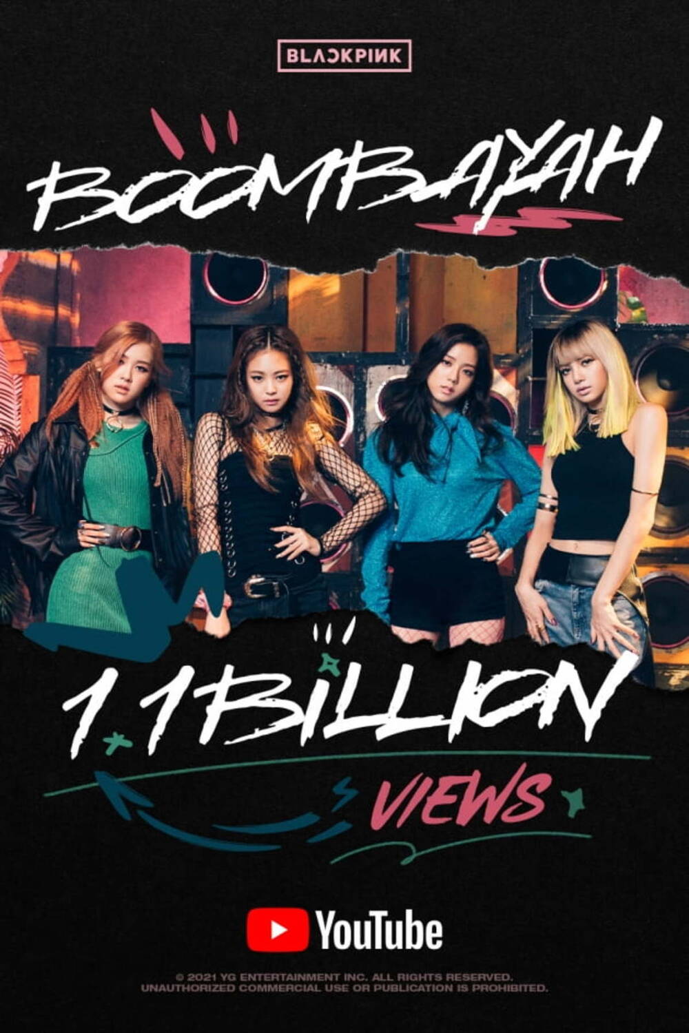 MV 'Boombayah' của BlackPink chạm mốc 1,1 tỷ lượt xem trên Youtube.