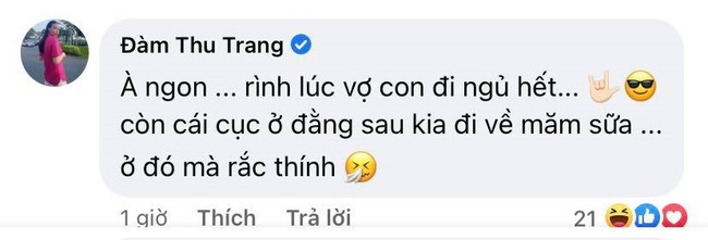 Phản ứng của Đàm Thu Trang khi thấy hai cha con Cường Đô La và Suchin lén lút mình 'đi ăn mảnh'