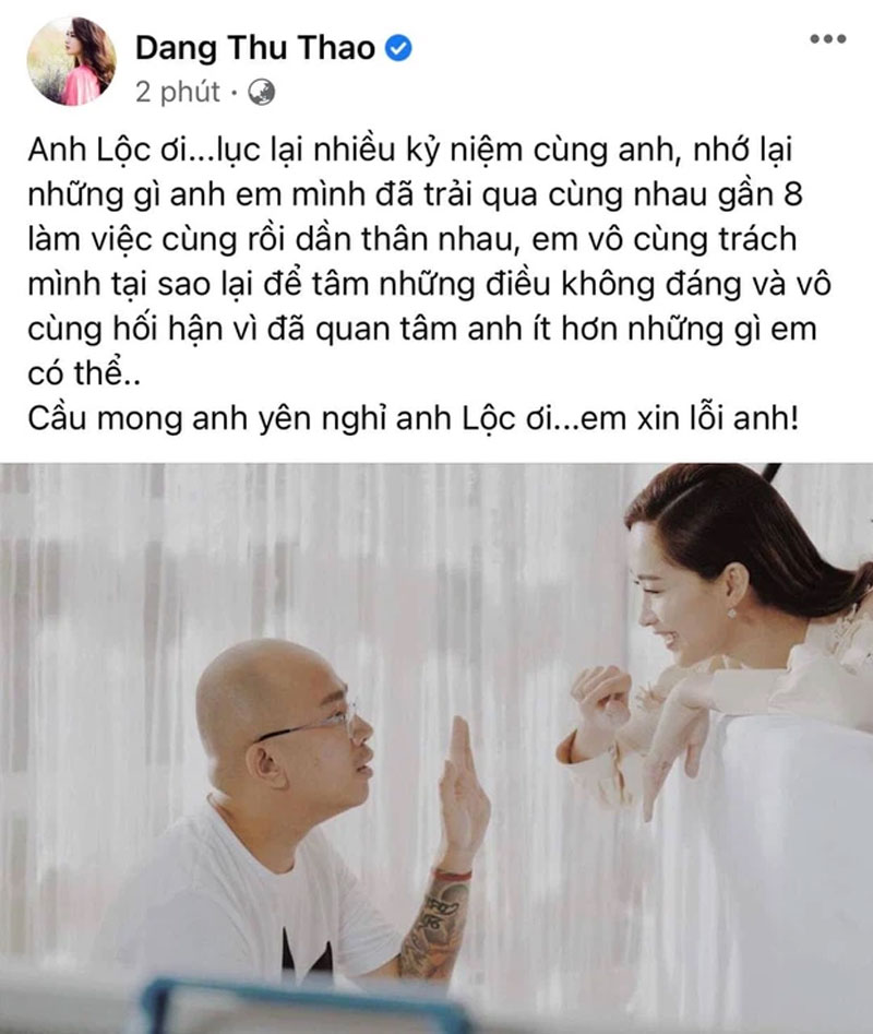 Hoa hậu Đặng Thu Thảo bày tỏ sự bàng hoàng và cảm thương cho 'chàng phù thủy' trẻ tuổi