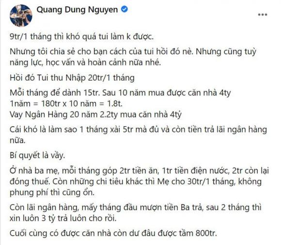 Nguyên văn chia sẻ của Đạo diễn Nguyễn Quang Dũng