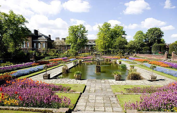 Khuôn viên vườn Sunken trong Điện Kensington - nơi sẽ đặt tượng Công nương Diana.
