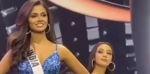 Đại diện Thái Lan bị "soi" cử chỉ "lườm" thí sinh khác trên sân khấu Miss Universe
