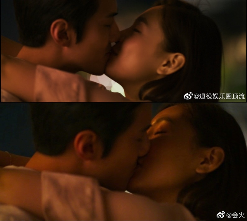 Cảnh hôn của cặp đôi nhanh chóng lên top 1 Weibo