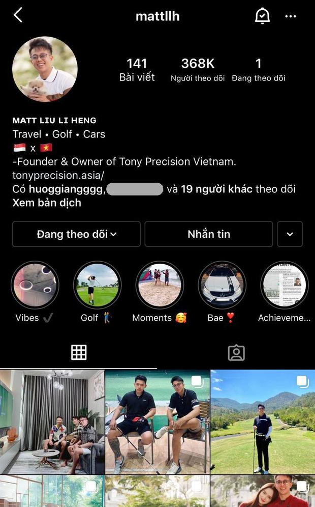 Bio hiện tại của Matt Liu