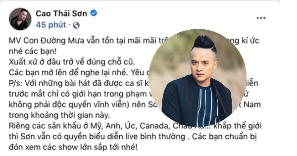 Bị Nathan Lee mua liền 6 bản hit, Cao Thái Sơn khẳng định vẫn có quyền diễn tại nước ngoài
